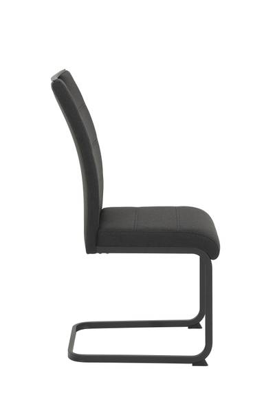 Esszimmerstuhl Kireyi 4er-Set - Schwarz - Webstoff - Stahl - 43 x 99 x 60 cm