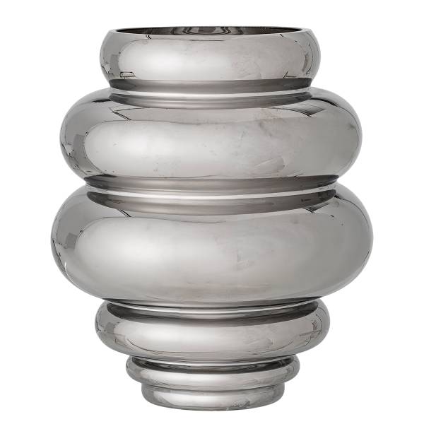 Vase Zorya - Glas - Silber
