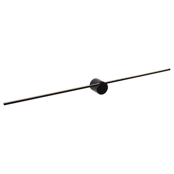 Badleuchte Mizar - Aluminium - Schwarz - Tiefe: 90 cm
