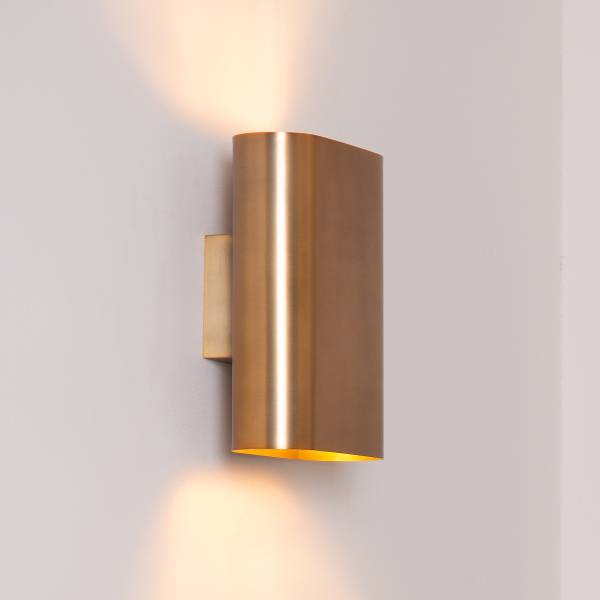 Wandleuchte Ovalis - Eisen - Gold