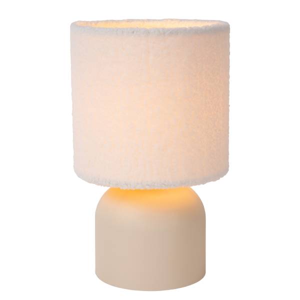 Tischleuchte Woolly - Baumwollstoff - Beige