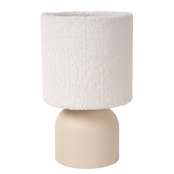 Tischleuchte Woolly - Baumwollstoff - Beige