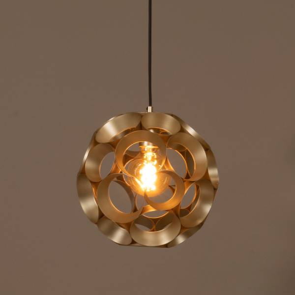 Pendelleuchte Hannelore - Eisen - Gold - Durchmesser: 30 cm