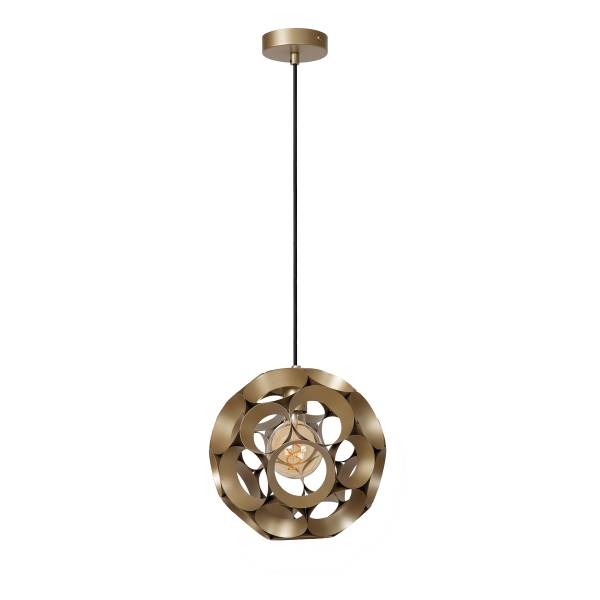 Pendelleuchte Hannelore - Eisen - Gold - Durchmesser: 30 cm