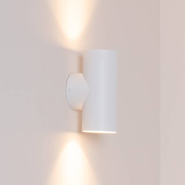 Wandleuchte Bondi - Aluminium - Weiß