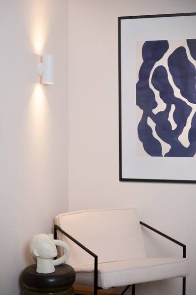 Wandleuchte Bondi - Aluminium - Weiß