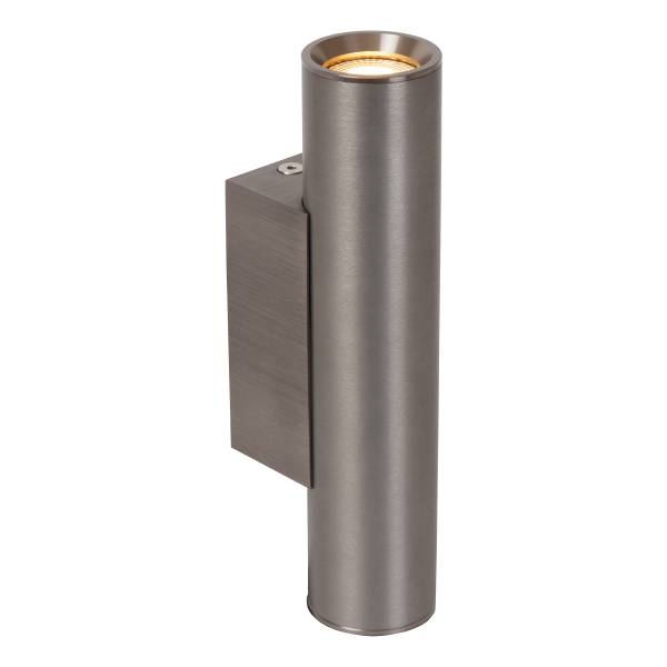 Wandleuchte Dupla - Aluminium - Grau - Flammenanzahl: 2