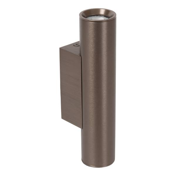 Wandleuchte Dupla - Aluminium - Braun - Flammenanzahl: 2