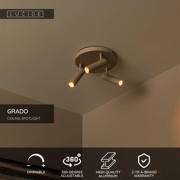 Deckenleuchte Grado Typ B - Aluminium - Beige