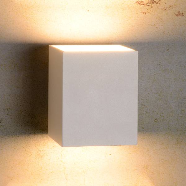Wandleuchte Xera - Aluminium - Weiß