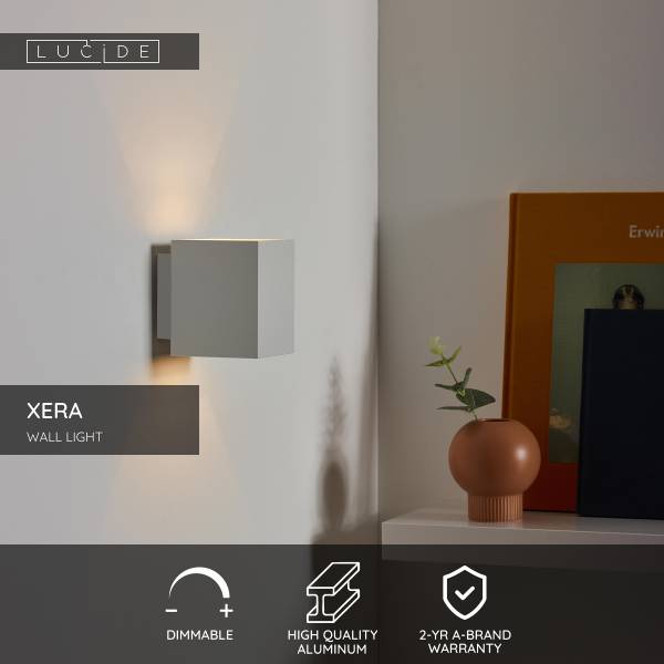 Wandleuchte Xera - Aluminium - Weiß