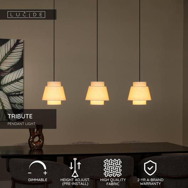 Pendelleuchte Tribute Typ A - Polyester - Beige