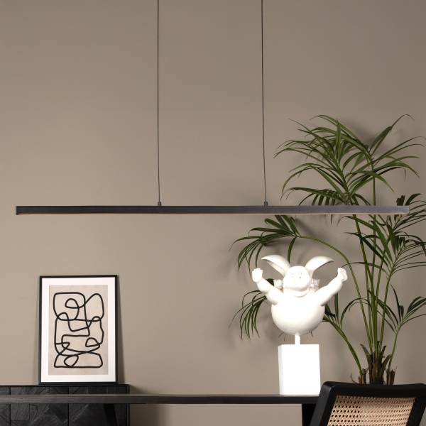 Pendelleuchte Sigma - Eisen - Schwarz - Tiefe: 148 cm