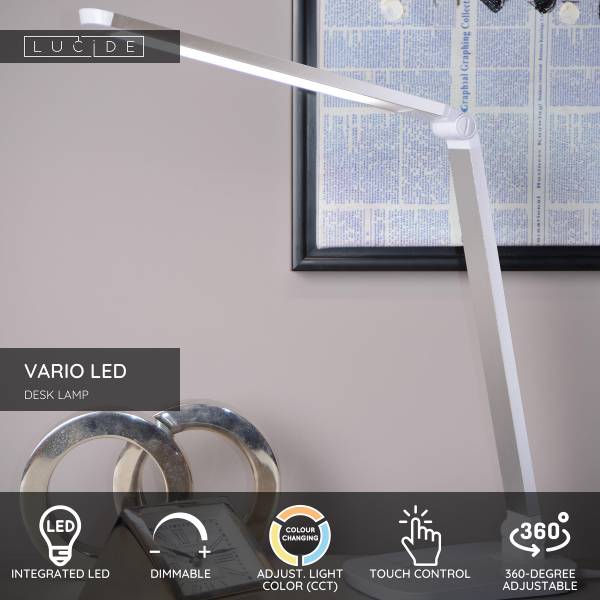 LED Tischleuchte Vario - Eisen - Weiß