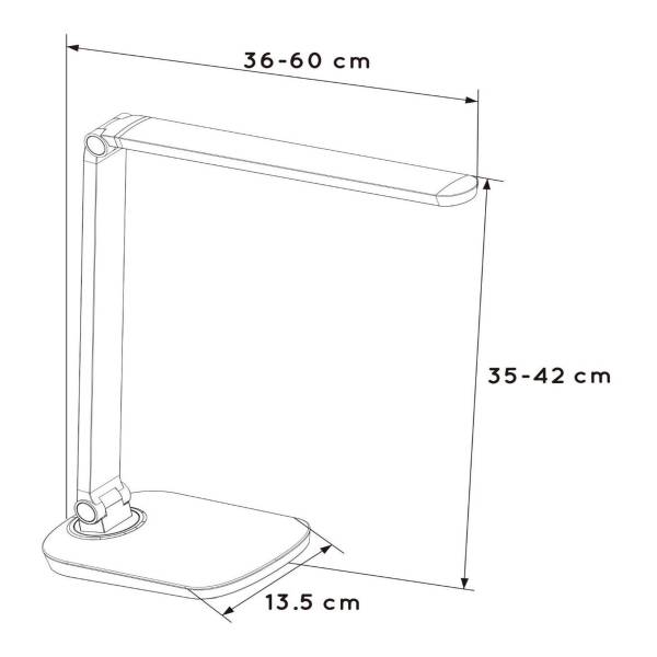 LED Tischleuchte Vario - Eisen - Weiß