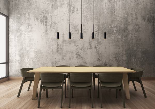 Pendelleuchte Tubule Typ B - Aluminium - Schwarz