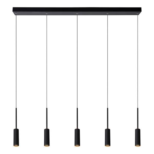 Pendelleuchte Tubule Typ B - Aluminium - Schwarz
