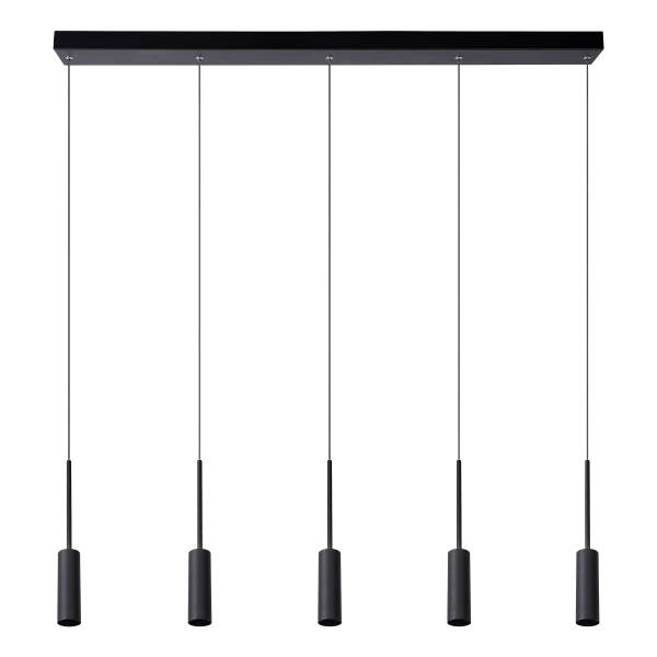 Pendelleuchte Tubule Typ B - Aluminium - Schwarz