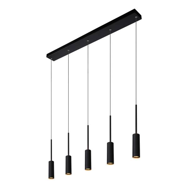 Pendelleuchte Tubule Typ B - Aluminium - Schwarz
