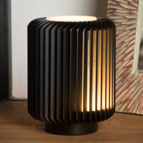 Tischleuchte Turbin - Aluminium - Schwarz