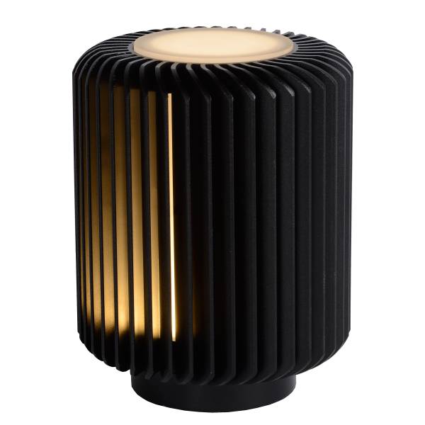 Tischleuchte Turbin - Aluminium - Schwarz