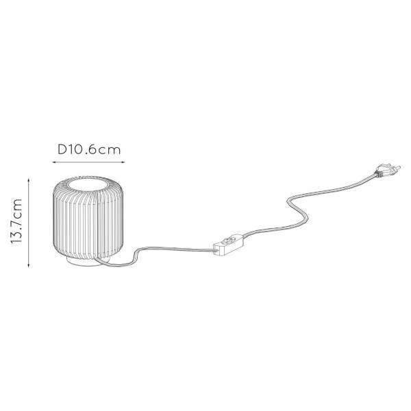 Tischleuchte Turbin - Aluminium - Schwarz
