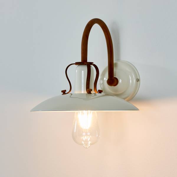 Wandleuchte Römer - Eisen - Beige