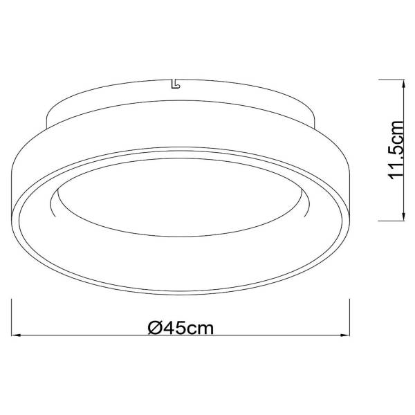Deckenleuchte Mirage - Eisen - Schwarz - Durchmesser: 45 cm