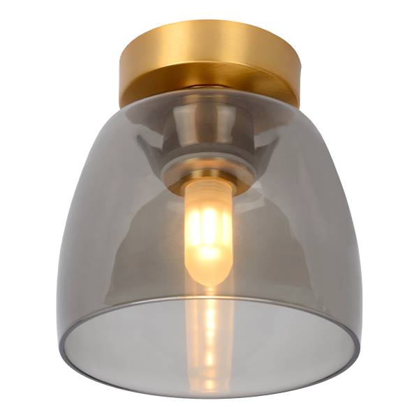 Deckenleuchte Tyler - Opalglas - Gold