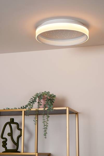 LED Deckenleuchte Estreja - Stahl - Weiß