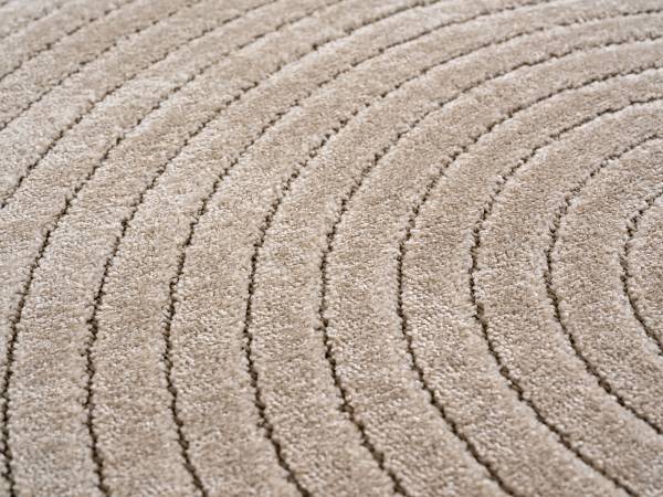 Kurzflorteppich Nova 1201 - Polypropylen - Beige - 80 x 150 cm