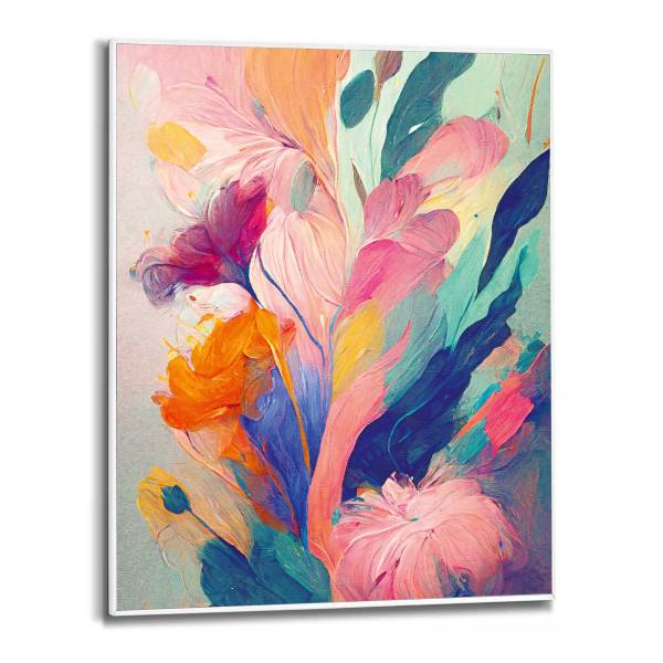 Gerahmtes Bild Dreamy Flowers - MDF - Mehrfarbig - 40 x 50 cm