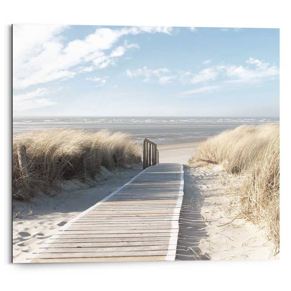 Wandbild Weg Zum Meer - MDF - Blau - 40 x 50 cm