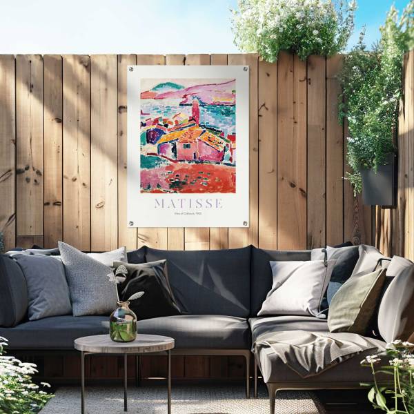 Outdoor-Poster Les Toits De Collioure - Polyester- Mehrfarbig - 60 x 80 cm