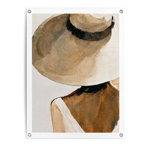 Outdoor-Poster Summer Shades - Polyester- Beige - 60 x 80 cm