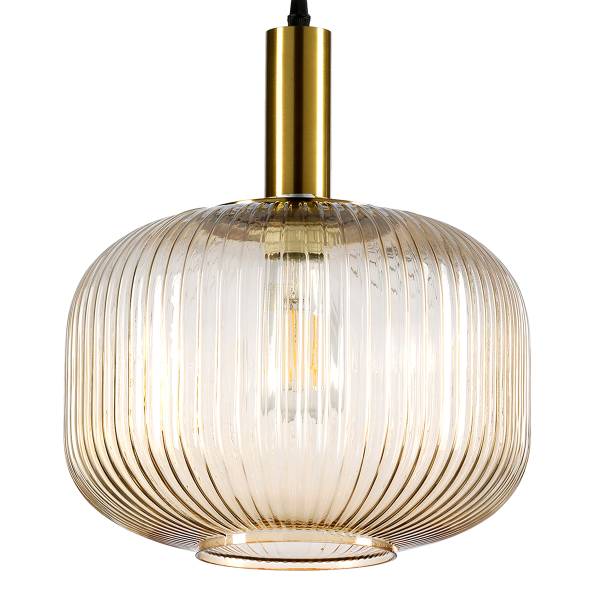 Pendelleuchte Doroty Typ B - Farbglas / Eisen - 1-flammig