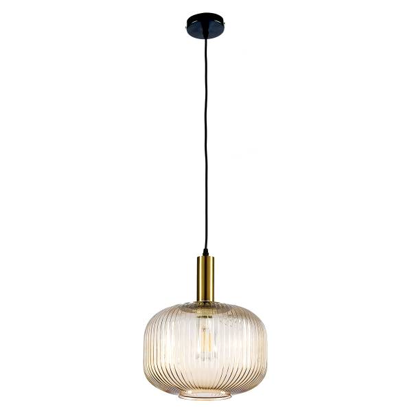 Pendelleuchte Doroty Typ B - Farbglas / Eisen - 1-flammig