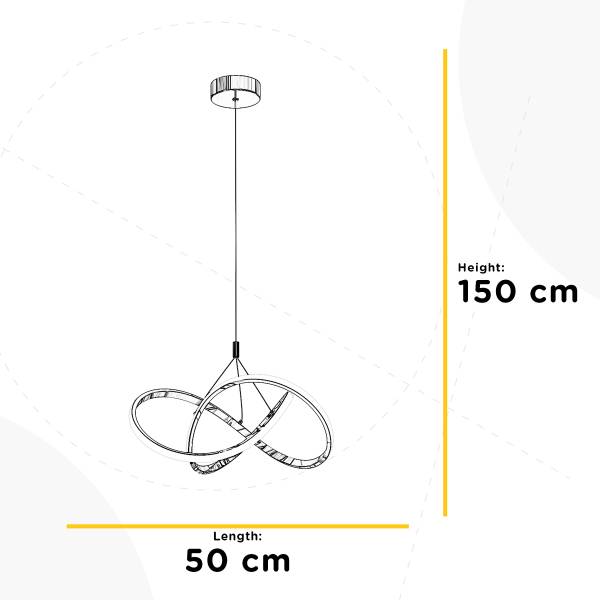 Pendelleuchte Loop - PVC / Eisen - 1-flammig