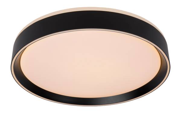 Deckenleuchte Nuria - Acrylglas - Schwarz - Durchmesser: 40 cm