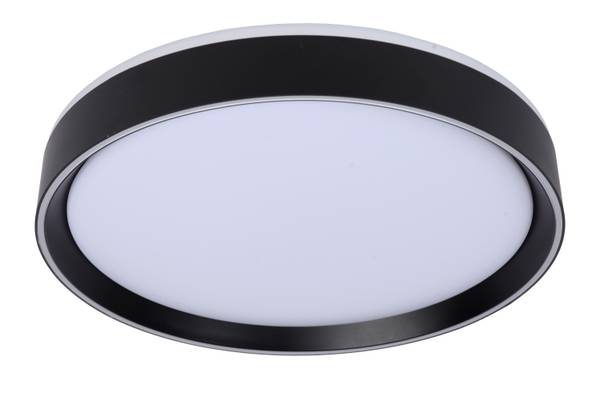 Deckenleuchte Nuria - Acrylglas - Schwarz - Durchmesser: 40 cm