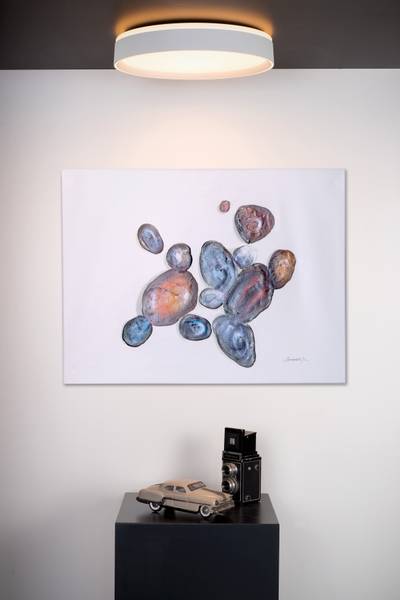 Deckenleuchte Nuria - Acrylglas - Weiß - Durchmesser: 40 cm