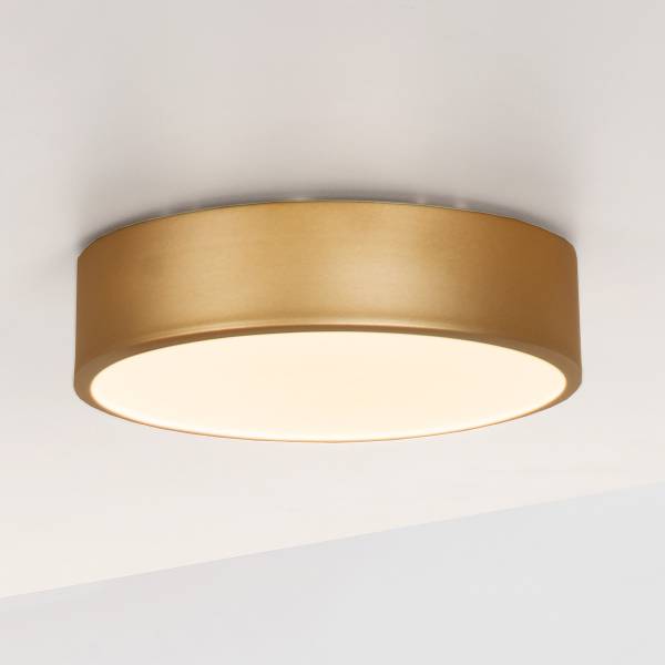 Deckenleuchte Unar - Acrylglas - Gold - Durchmesser: 20 cm