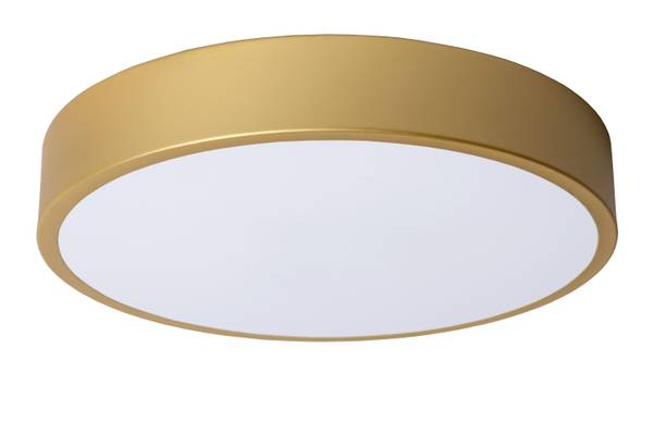 Deckenleuchte Unar - Acrylglas - Gold - Durchmesser: 30 cm