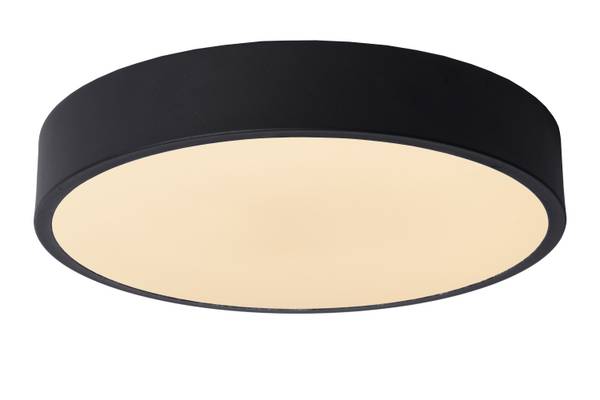 Deckenleuchte Unar - Acrylglas - Schwarz - Durchmesser: 30 cm