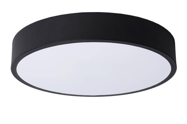 Deckenleuchte Unar - Acrylglas - Schwarz - Durchmesser: 30 cm