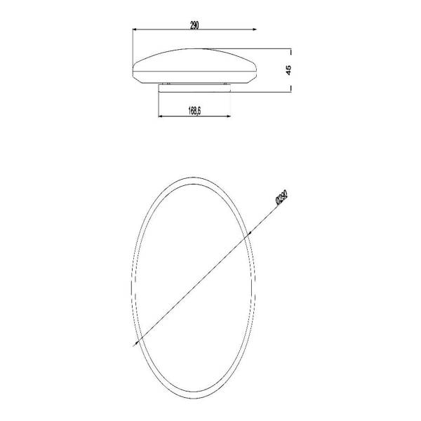 Badleuchte Olson - Kunstharz - Transparent - Durchmesser: 29 cm