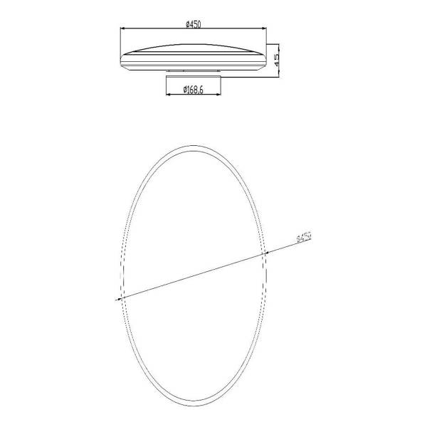 Badleuchte Olson - Kunstharz - Transparent - Durchmesser: 45 cm