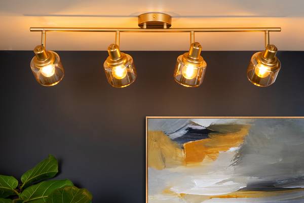 Deckenleuchte Bjorn Typ C - Eisen / Glas - Gold