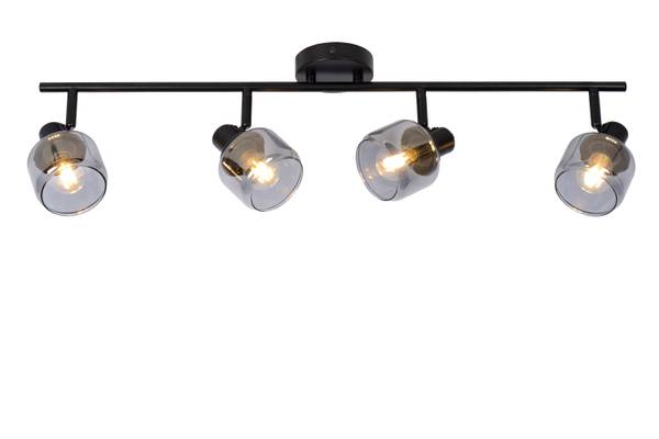 Deckenleuchte Bjorn Typ C - Eisen / Glas - Schwarz