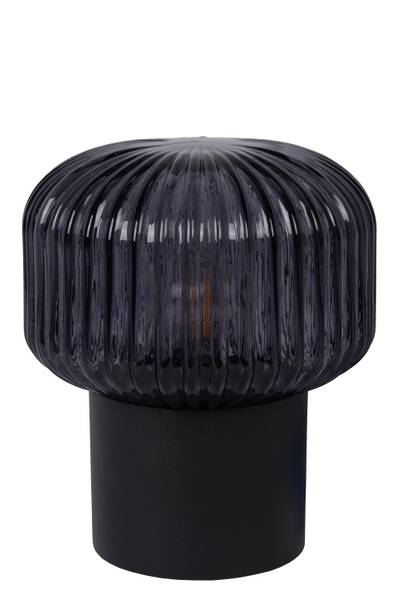 Tischleuchte Jany - Aluminium / Opalglas - Schwarz